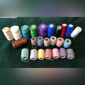 24 Spools of Colorful Craft Twine Set